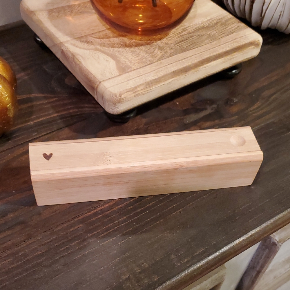 Wooden Pill/Vitamin  Organizer With Heart Design